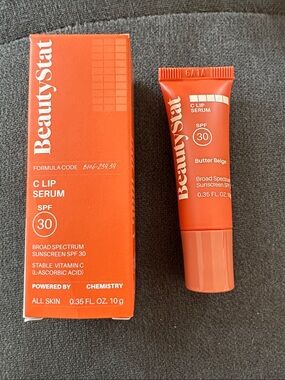 BNIB BeautyStat C Lip Serum SPF 30 Butter Beige Lip Treatment | Vitamin C